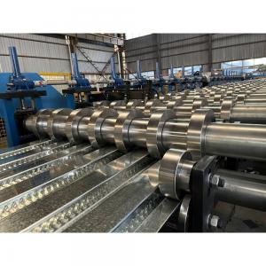  1.5 B Composite Metal Deck Floor Roll Forming Machine With Embossing Ribs 0.8mm Manufactures