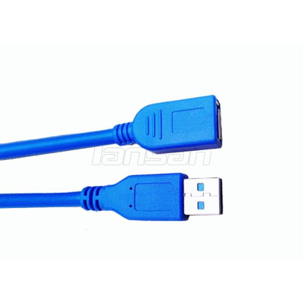 Blue PVC Jacket High Speed Micro USB Data Cable USB 2.0 Male To Female Data Cable
