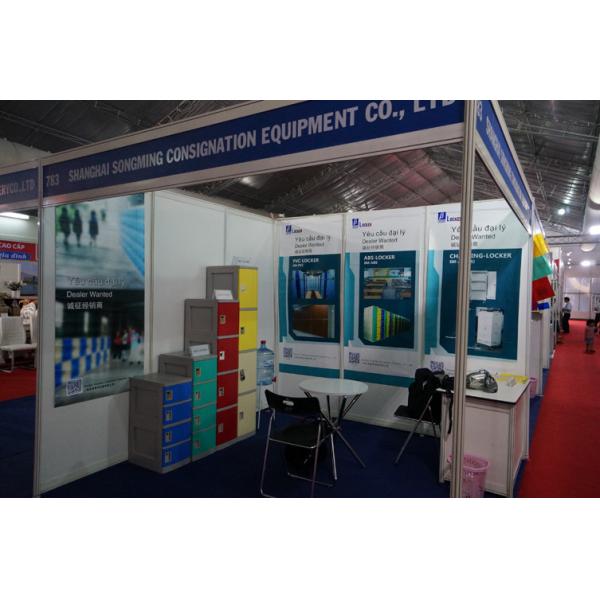 ABS Material Keyless Security Lockers , 8 Tier Lockers Yellow Door For Factory