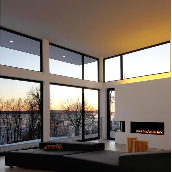 American Style Panoramic Windows And Doors Tempered Glass Aluminum Fixed Picture Window