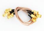 RF Pigtail TV Coaxial Cable 1000 Ohms Insulation Resistance Gold Plated Center