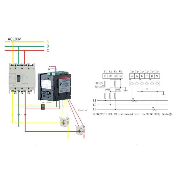 Acrel APM800 Network Power Meter Multifunction Meter Monitoring Power Quality Three Phase Energy Meter External Modules