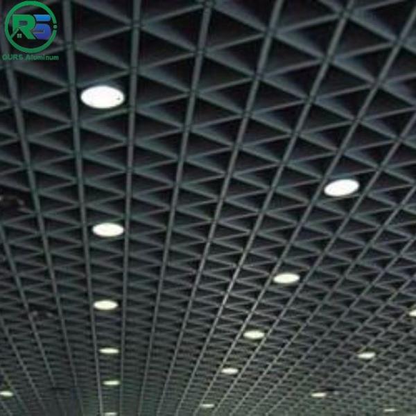 Sound Absorption Triangular Square Grille Tube Metal Stud Wall Suspended Ceiling  0.6mm-2.0mm