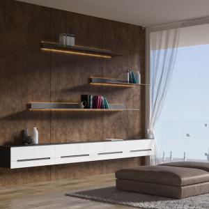  OEM Modular Aluminium Home Furniture Wall Floating Entertainment Unit Manufactures