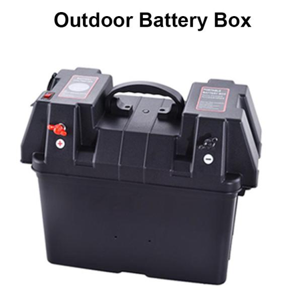 China Factory Trailer Waterproof Outdoor Solar Small Battery Box 12V With USB Charger