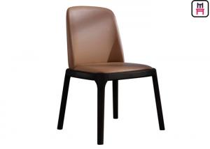  Armless Wood Black Leather Kitchen Chairs , Elegant Light Wood Dining Room Chairs Manufactures