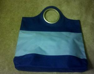  New Blue & Light Blue Stripe ♡ Canvas Beach Tote ♡ Shopping Bag ♡ Handbag Manufactures