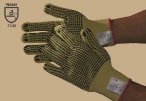  100 % Kevlar double-side PVC dotted glove,cut resistance,Non-slip,Gauge10 Manufactures
