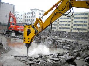  What is the best way of breaking concrete building bridge pile?BYD145 excavator hydraulic breaker Manufactures