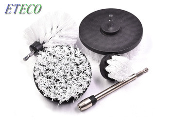 Bathroom Drill Scrub Brush White Long Bristle Tile And Grout Effortless