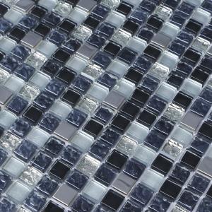  300x300mm bathroom glass stone mosaic tile,mosaic wall tiles,blue color Manufactures