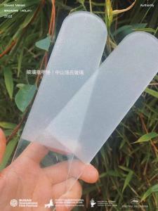  SGCC ACID Etched Tempered Glass , Translucent Glass Nail File Manufactures