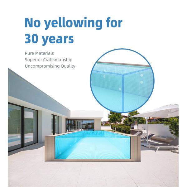 Coffee Color Wood Plastic Board Luxury Acrylic Prefabricated Swimming Pool 1500KGS