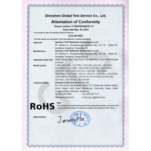 Shenzhen CSXT Multimedia Technology Co., Ltd. Certifications