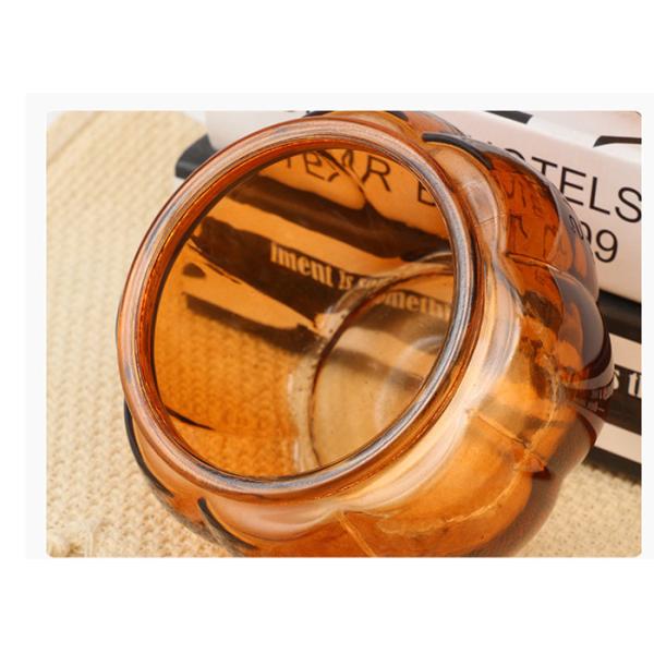 Pumpkin Shaped Candle Thanksgiving Pumpkin Spice Scented Candle Jars Fall Autumn Decoration Farmhouse Candle Holders