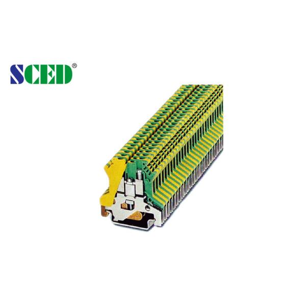  Din Rail Terminal Blocks   Terminal Width 4.2mm    AWG 30 - 14    Ground Terminal Blocks