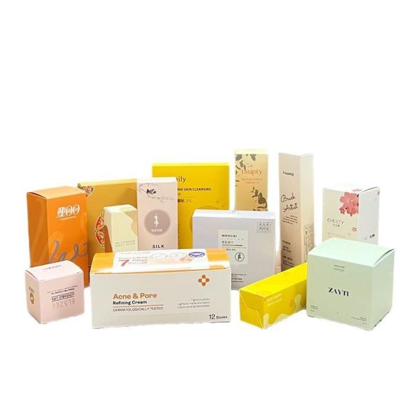 Customized Color Cosmetic Packaging Box White CMYK Custom Cardboard Shipping Boxes