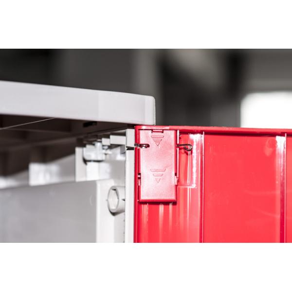Cool 4 Tier Red Plastic School Lockers With Padlock H1810 * W310 * D460mm