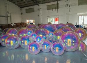  Double Layer PVC Giant Mirror Ball Inflatable Sphere Balloons Mirror Balls For Sale Manufactures