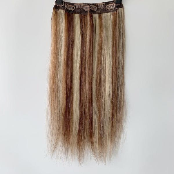 100g/PC 20 Inch Highest Grade 13A Double Drawn Clip in Hair Extension for White Women