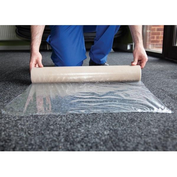 RH07027 Carpet Protection Film Leaving No Residue With 2 Colors Logo Print