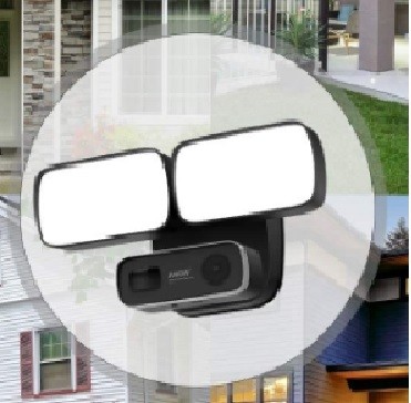 Floodlight Home Surveillance Security Camera IOS Android System