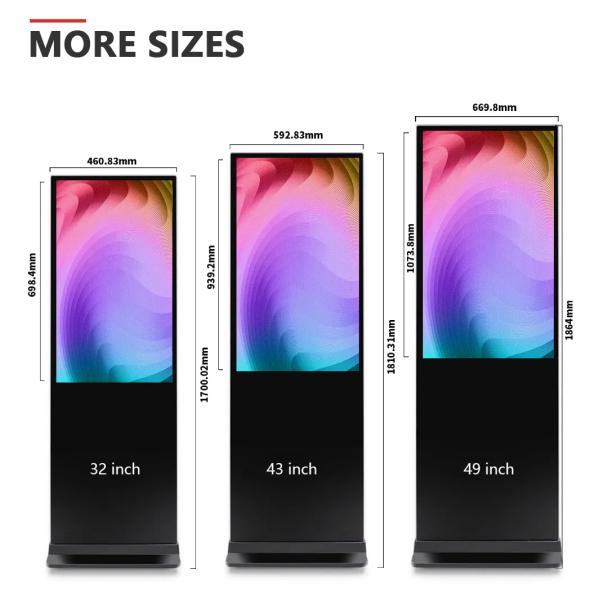 32 43 49 55 65 Inch Touch Screen Floor Stand LCD Interactive Digital Signage