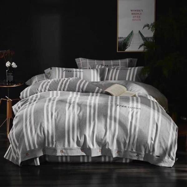 Cotton Colorful Printed Duvet Cover Colorful Bedding Set With Zipper Closure Breathable Fabric