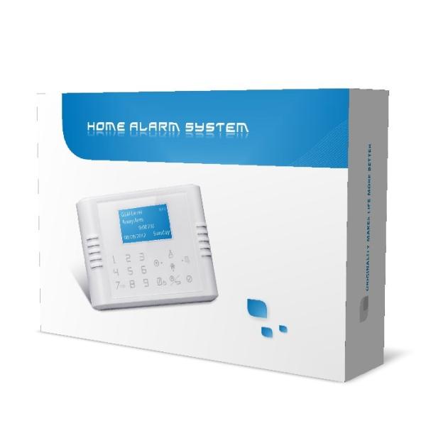 Quad-Band GSM+PSTN Dual Network Touch Keypad LCD Display Wireless Home Alarm System