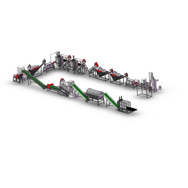 Plastic Bottle Recycling Pet Bottle Washing Line 800kg / H