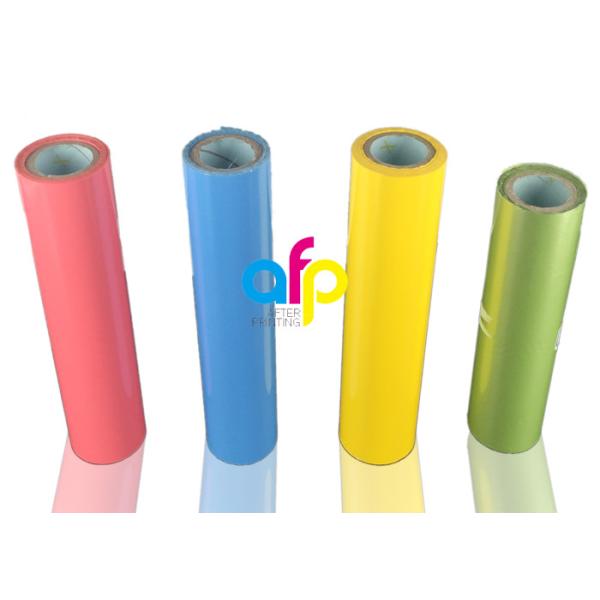 Gloss Hot Stamping Foil For Fabric / Clothes PET Material 1 Inch Paper Core