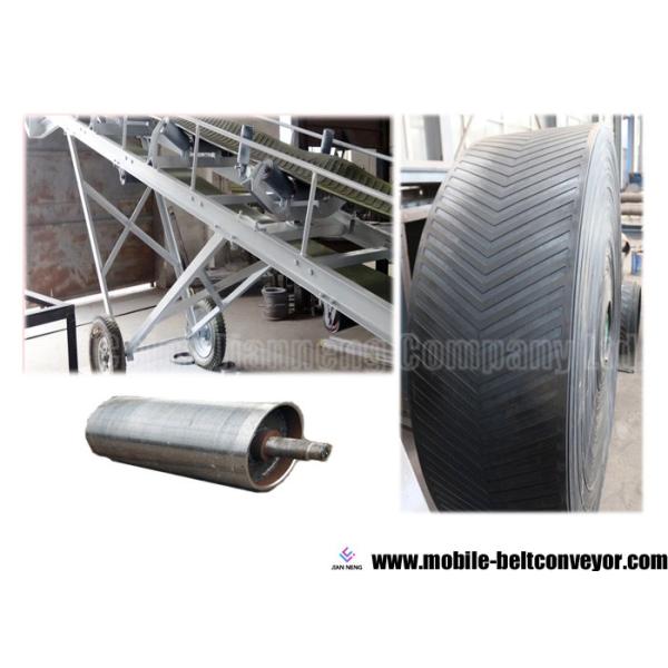 Inclined Roughed Telescopic Belt Conveyor Ribbed For Short And Long Distances