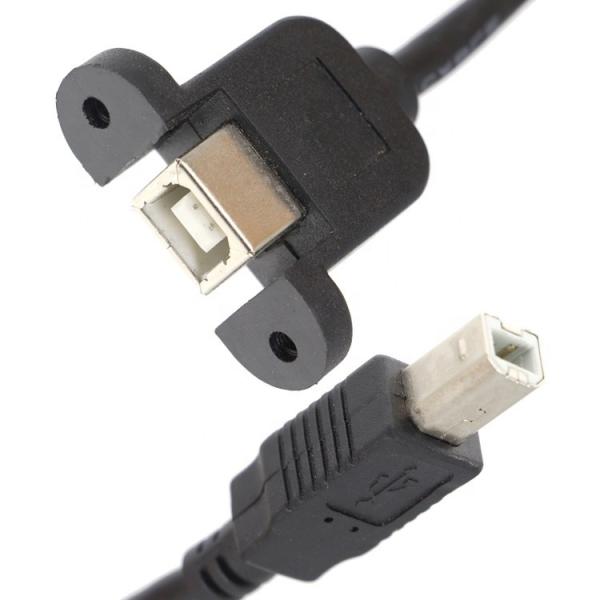 Screw Locking Mini Micro B Type C RJ45 Ethernet Male to Female USB Panel Mount Extension Cable