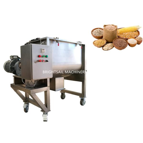 Food Grade Grain Powder Machine Corn Feed Wheat Bran Ribbon Mixer 17-62 Rpm