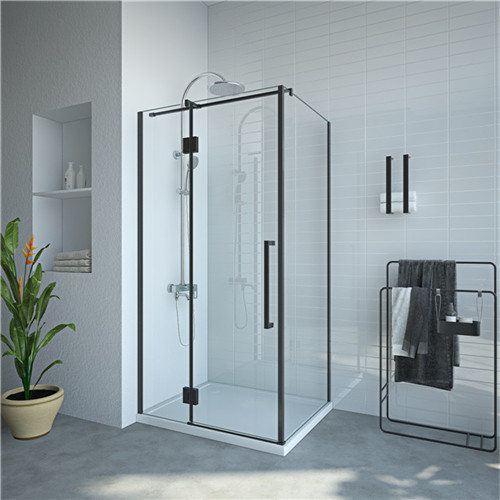 Black   6mm Tempered Glass Shower enclosures  800*1000*1900mm