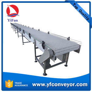 Plastic Modular Mesh Belt Conveyor in stainless steel frame