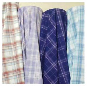  Dyed Flannel 100 Polyester Filament Check Yarn Uniform Giguam Fabric With Construction Manufactures
