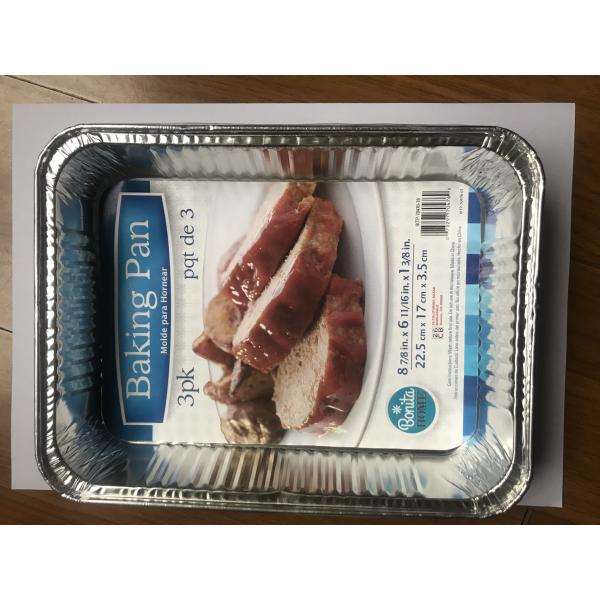 Hygienic Aluminium Foil Container For Baking Food Package Eco Friendly