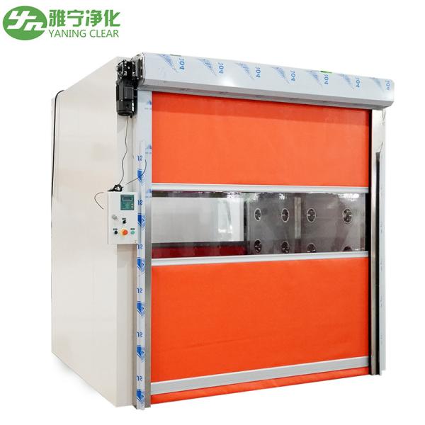 Ce Auto Door Cleanroom Air Shower 2.6kw 380v PVC Fast Rolling Shutter Door