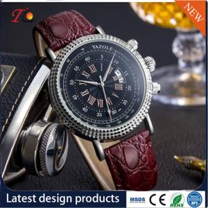  Wholesale PU Leather Watch with Alloy Case and Custom Logo Men