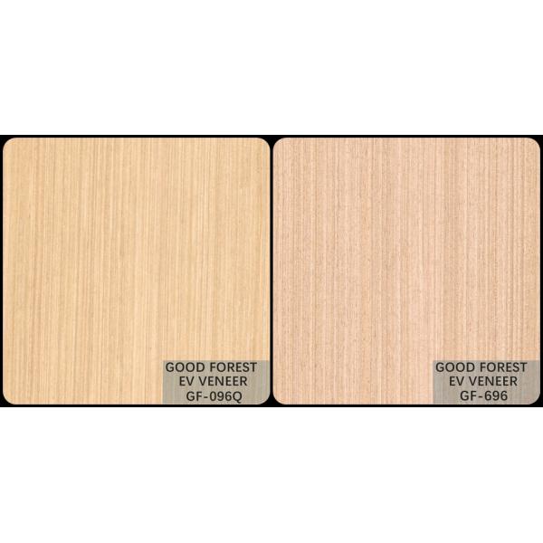 Artificial Wood Veneer Pearl Oak With Vertical Grain And White Color Popular