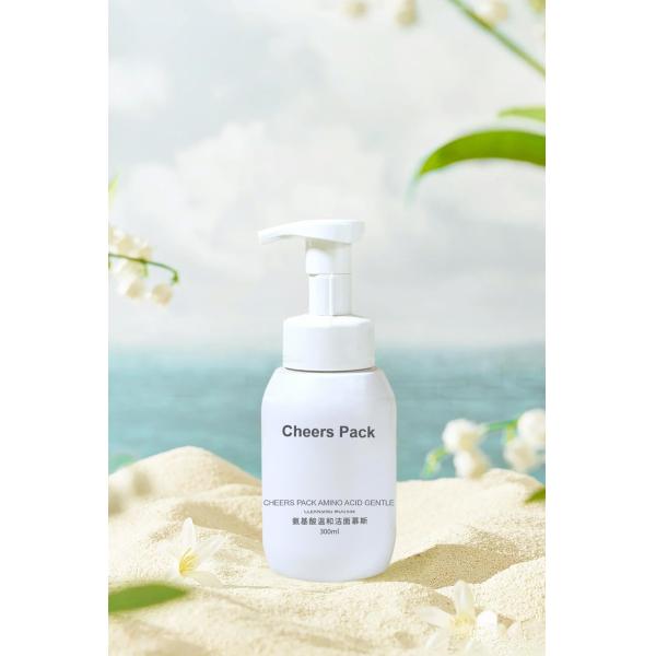 Wholesale 200ml 300ml 400ml 500ml Cosmetic PET Foaming Cleanser Facial Foam Pump Soap Dispenser Bottle