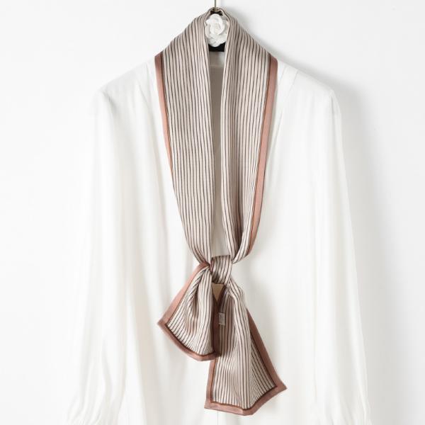 Fashion 100% Silk Printed Scarf Ladies Printed Double Face Soft  Handkerchief