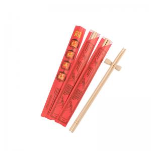  100% Natural Round Bamboo Disposable Chopsticks With Semi Paper Sleeve Manufactures