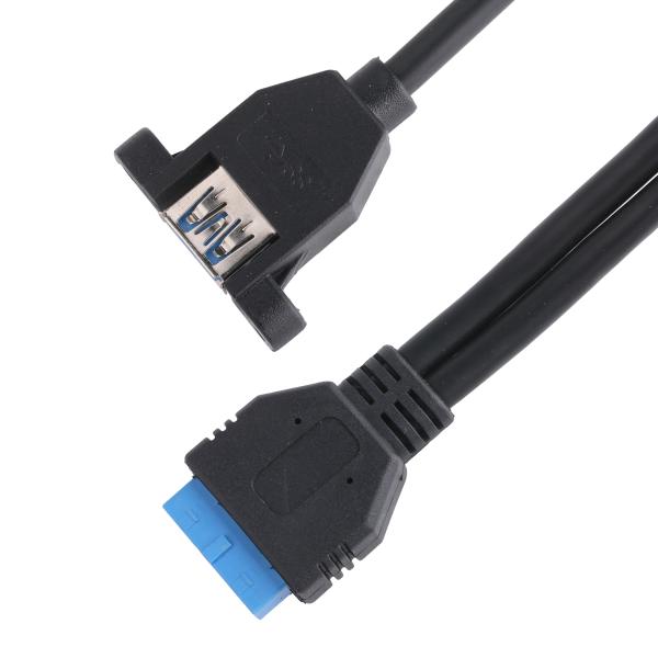 USB 3.0 Front Panel Motherboard 19/20 Pin Cable To USB Female Splitter Adapter Extension Connector