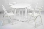 Garden Wooden Outdoor Furniture Folding Table And Chairs For Entertaining Space