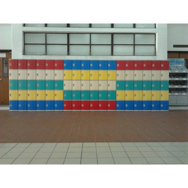 Five Tier Red Plastic School Locker 600 × 380 × 500 For Exhibition Hall