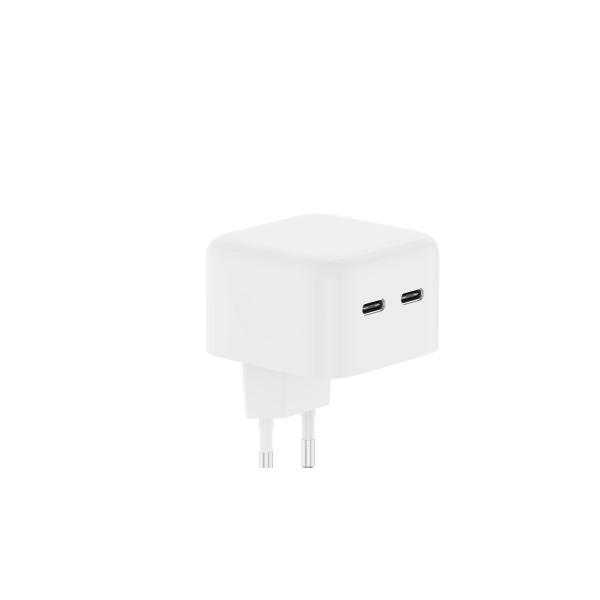 Dual USB-C Quick Wall Charger 40W Double Port Foldable USBC For IPhone