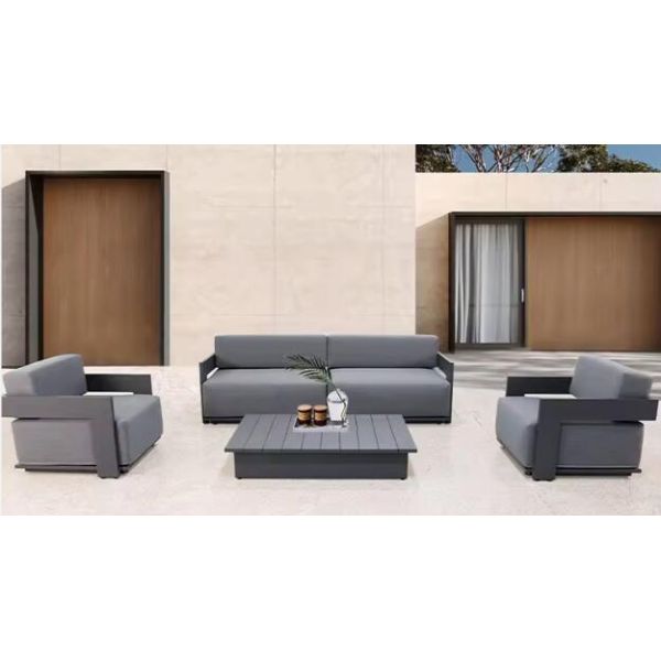 Aluminum Outdoor Patio Furniture Set Modern Patio Garden Outdoor Metal Sofa Set
