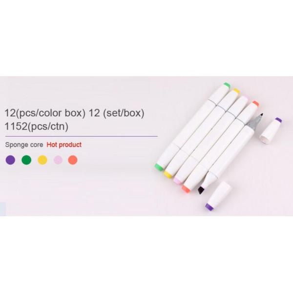 Cheap and good quality Double tip colored ink art marker pen with logo customized